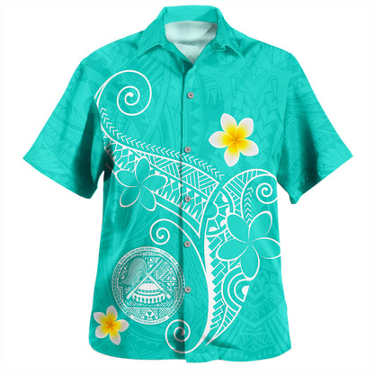 American Samoa Hawaiian Shirt Polynesia Floral Tribal Ver.1