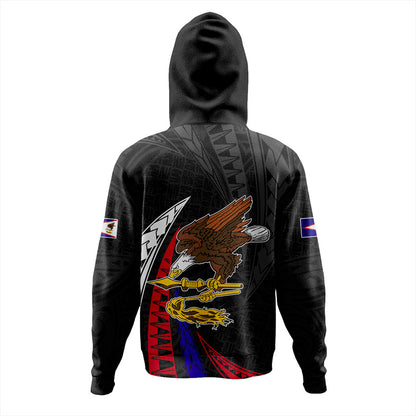 American Samoa Hoodie Polynesia Tribal Wave
