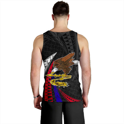 American Samoa Tank Top Polynesia Tribal Wave
