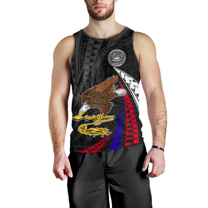 American Samoa Tank Top Polynesia Tribal Wave