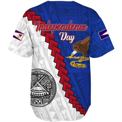 American Samoa Baseball Shirt Polynesian With Flag Independence Day