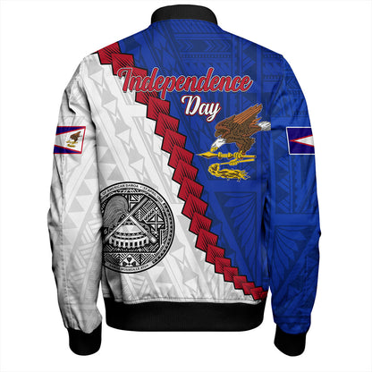 American Samoa Bomber Jacket Polynesian With Flag Independence Day