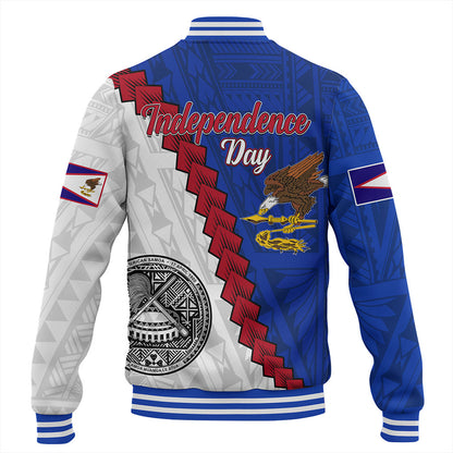 American Samoa Baseball Jacket Polynesian With Flag Independence Day