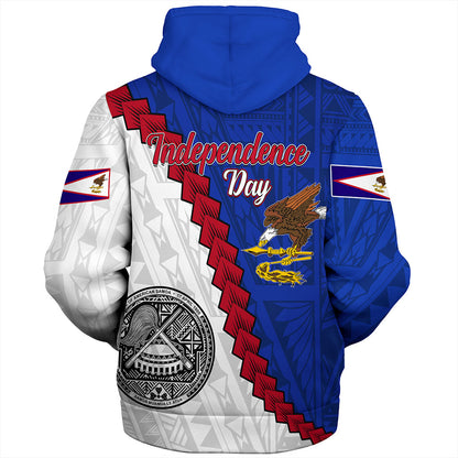 American Samoa Sherpa Hoodie Polynesian With Flag Independence Day