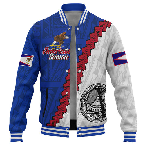 American Samoa Baseball Jacket Polynesian With Flag Independence Day