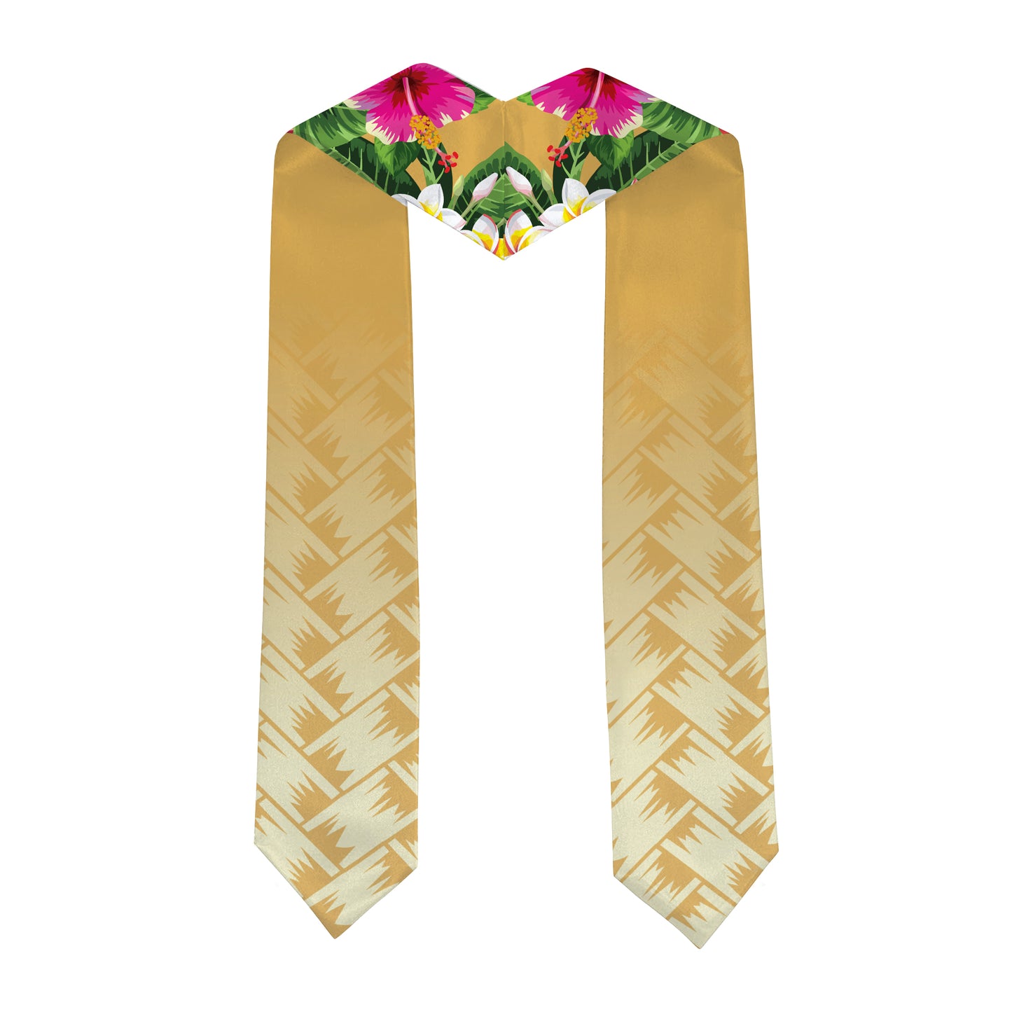 Tonga Graduation Stole Custom Class 2026 Tropical Hibiscus Island Pride