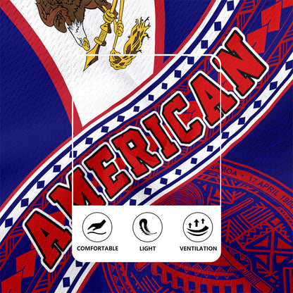 American Samoa Rugby Jersey Flag And Coat Of Arms