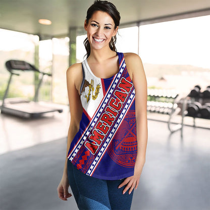 American Samoa Women Tank Flag And Coat Of Arms