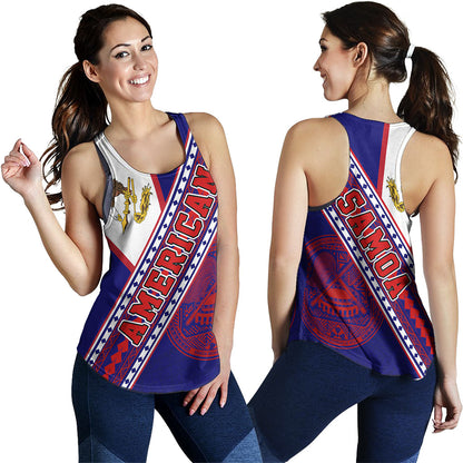 American Samoa Women Tank Flag And Coat Of Arms