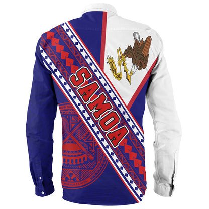 American Samoa Long Sleeve Shirt Flag And Coat Of Arms