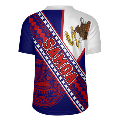 American Samoa Rugby Jersey Flag And Coat Of Arms