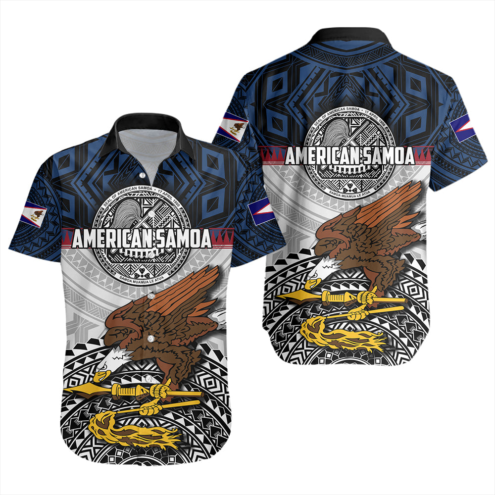 Samoa Short Sleeve Shirt Seal Of American Samoa Polynesian