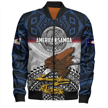 Samoa Bomber Jacket Seal Of American Samoa Polynesian
