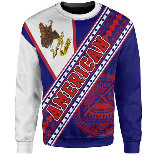 American Samoa Sweatshirt Flag And Coat Of Arms