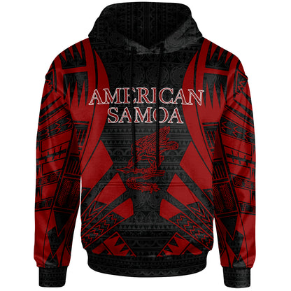 American Samoa All Over Hoodie - Tattoo Red Version