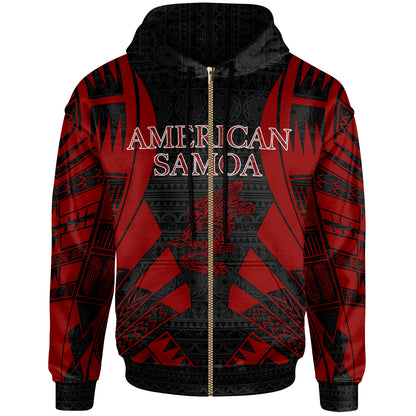 American Samoa All Over Hoodie - Tattoo Red Version