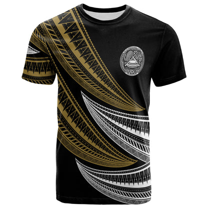 American Samoa Custom Personalised T-Shirt - Wave Pattern Alternating