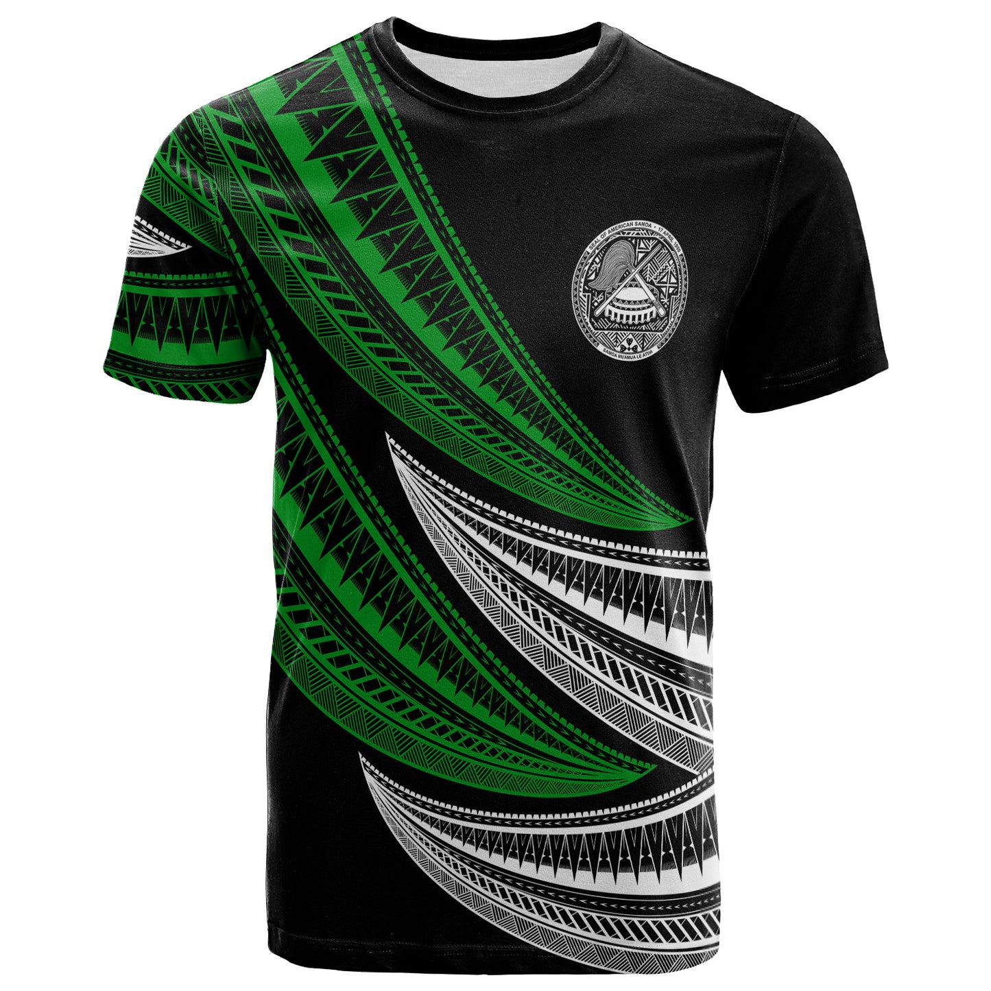 American Samoa Custom Personalised T-Shirt - Wave Pattern Alternating