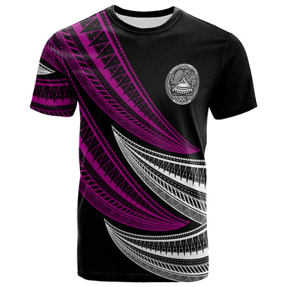 American Samoa Custom Personalised T-Shirt - Wave Pattern Alternating
