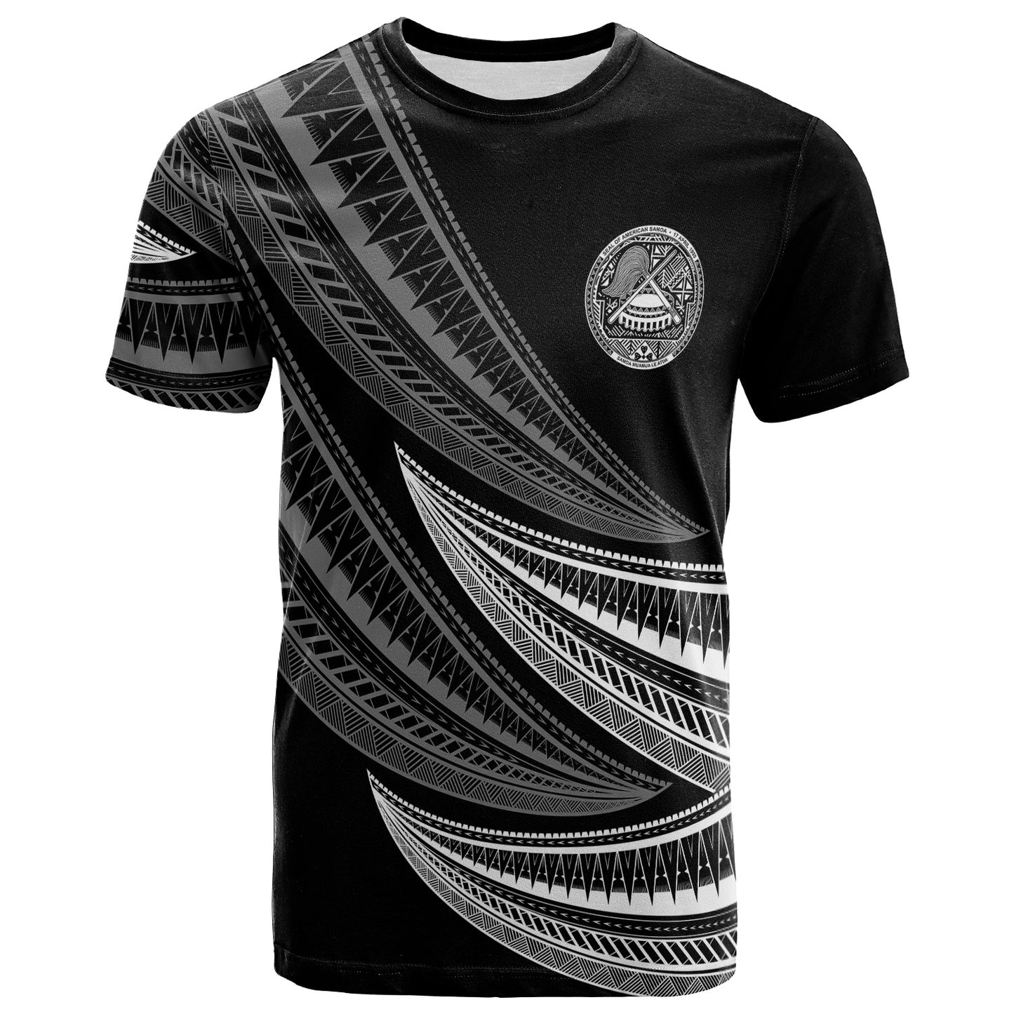 American Samoa Custom Personalised T-Shirt - Wave Pattern Alternating
