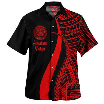 American Samoa Custom Personalised Hawaiian Shirt Polynesian Tentacle Tribal Pattern