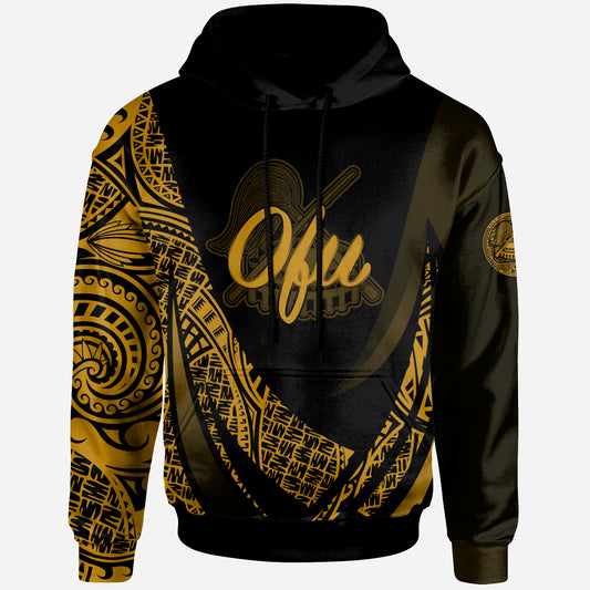 American Samoa Hoodie - Manu'a Ofu Polynesian Gold Patterns Sport Style