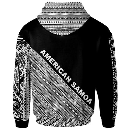 American Samoa  Hoodie - Polynesian Diagonal Pattern