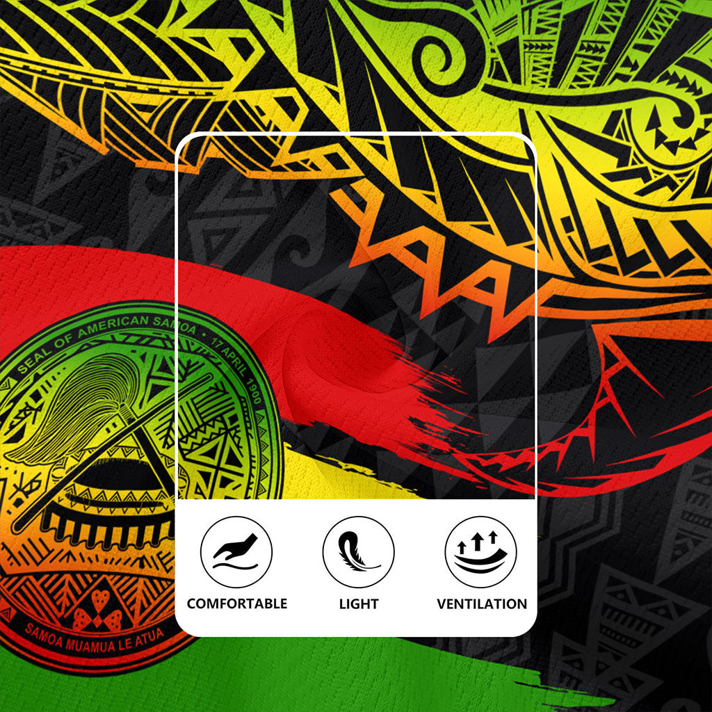 American Samoa Rugby Jersey Tribal Polynesian Grunge Reggae