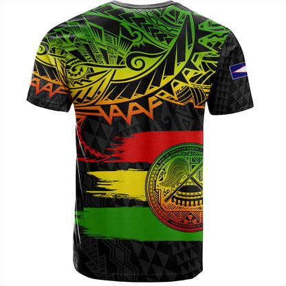 American Samoa T-Shirt Tribal Polynesian Grunge Reggae