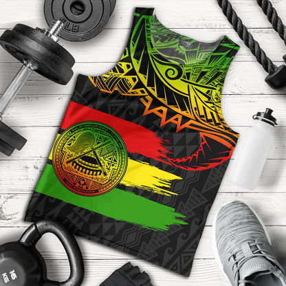 American Samoa Tank Top Tribal Polynesian Grunge Reggae