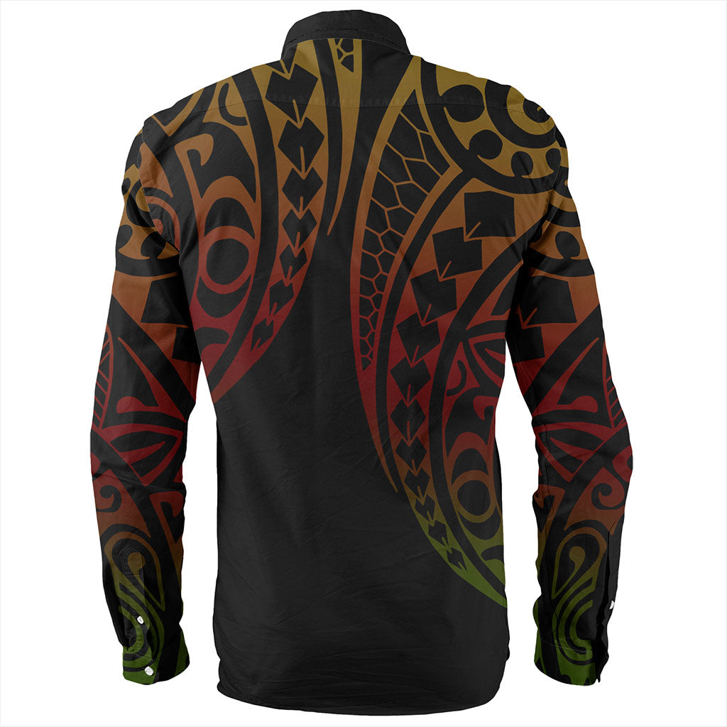 Austral Islands Long Sleeve Shirt Kakau Style