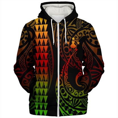 Austral Islands Sherpa Hoodie Kakau Style