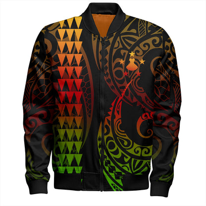Austral Islands Bomber Jacket Kakau Style