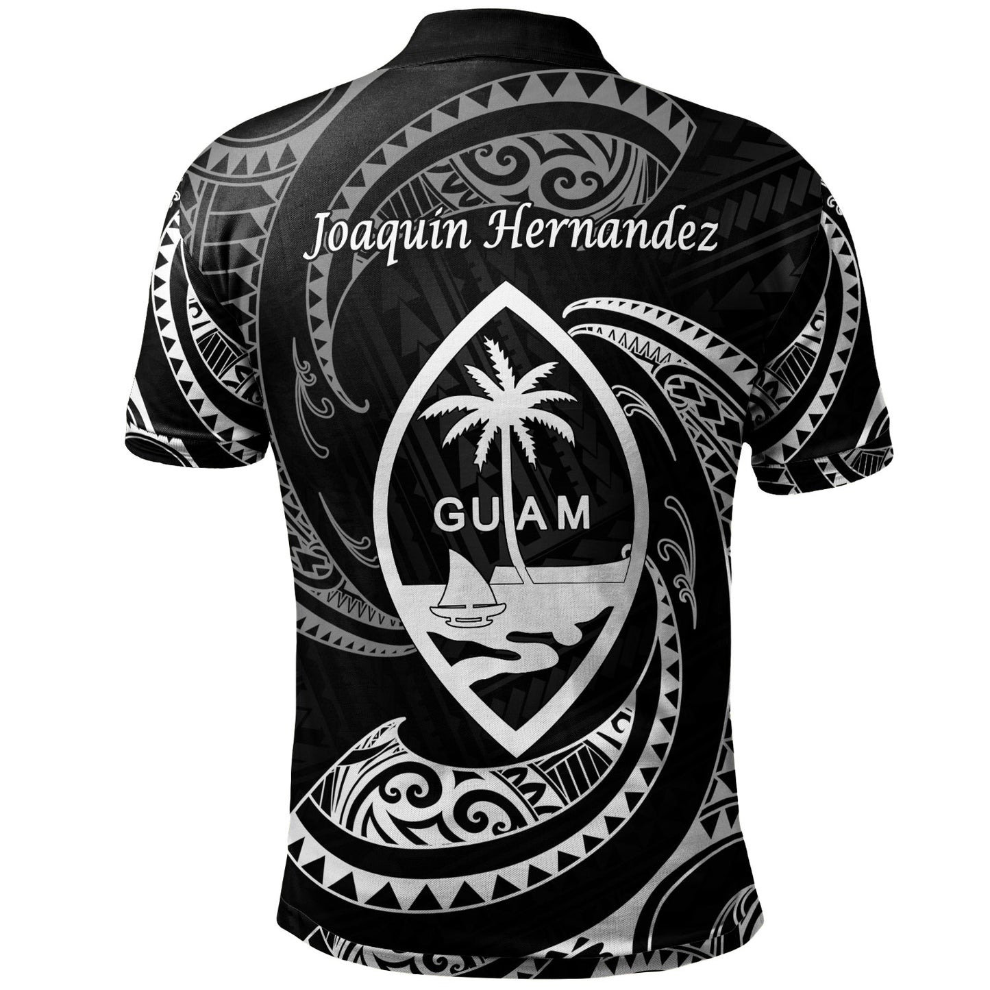 Guam Polynesian Custom Personalised Polo Shirt - Toka Hao Tribal Wave