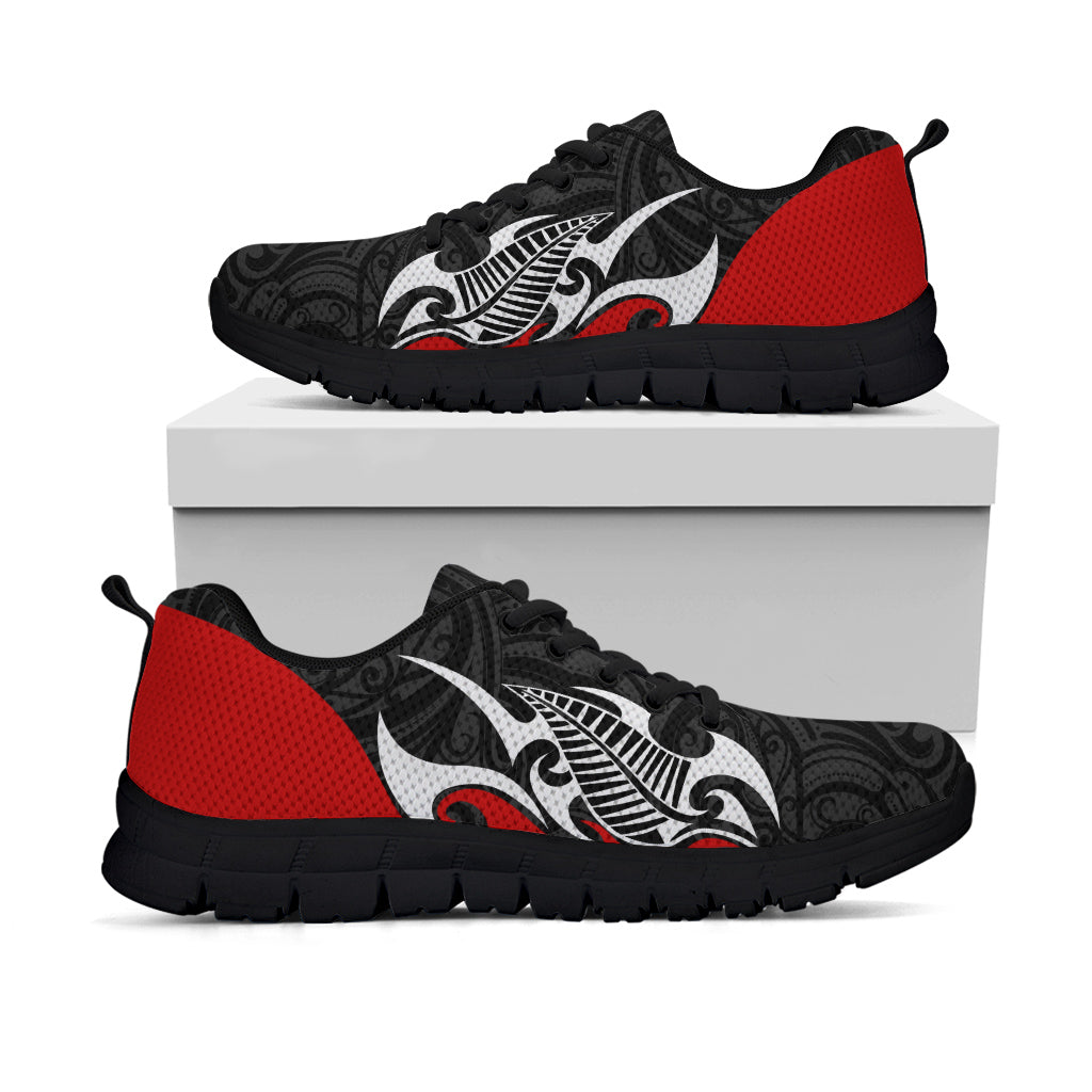 New Zealand Sneakers - Aotearoa Silver Fern Maori