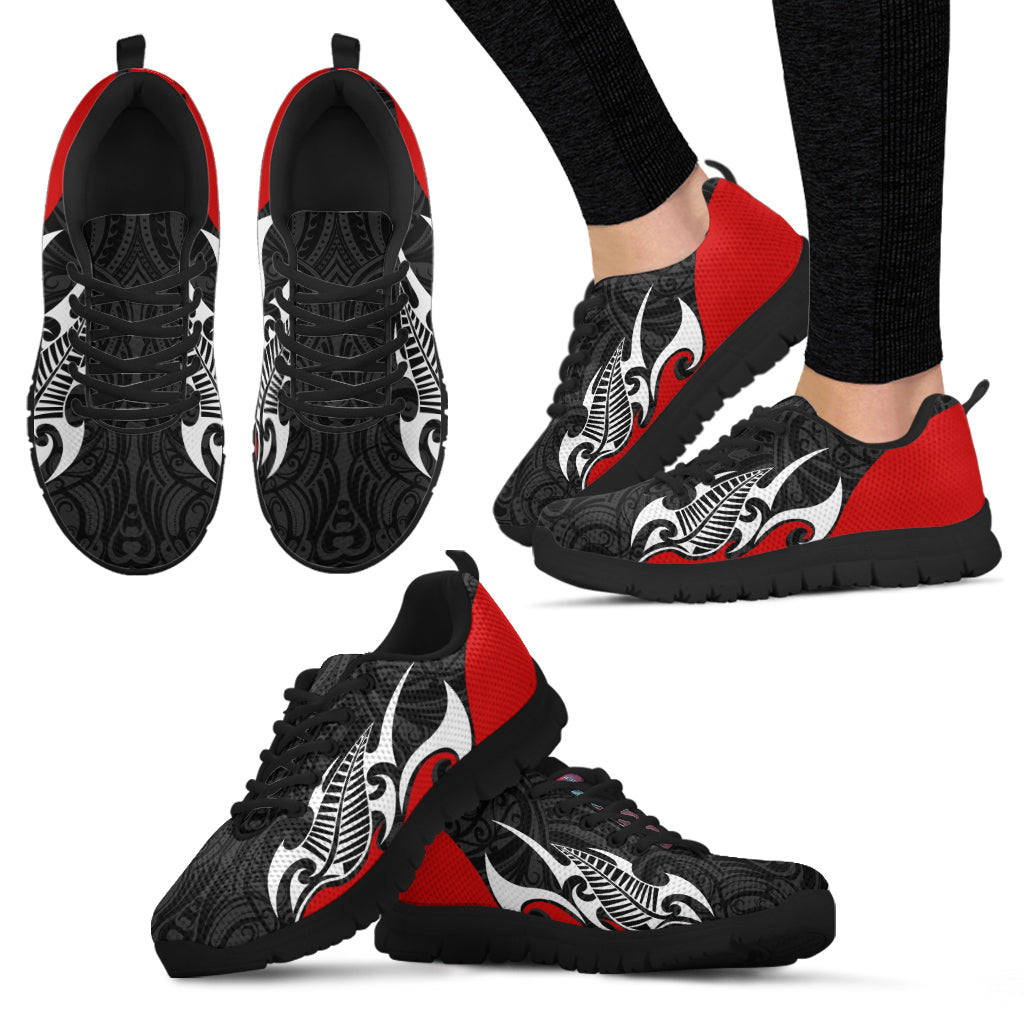 New Zealand Sneakers - Aotearoa Silver Fern Maori