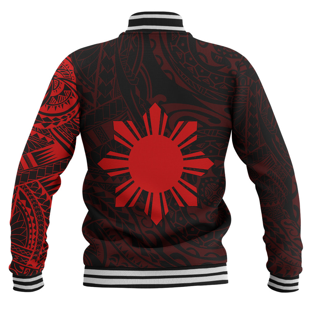 Philippines Filipinos Polynesian Tattoo Style Baseball Jacket