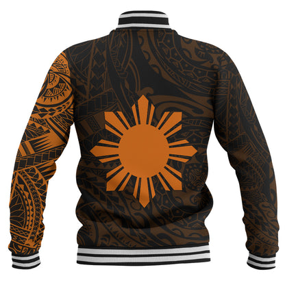Philippines Filipinos Polynesian Tattoo Style Baseball Jacket