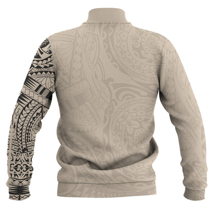 Polynesian Baseball Jacket Polynesian Tattoo Style Version 2.0 Nude