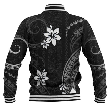 Hawaii Baseball Jacket Polynesian Pattern Plumeria