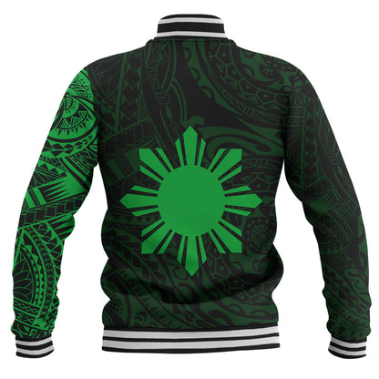 Philippines Filipinos Polynesian Tattoo Style Baseball Jacket