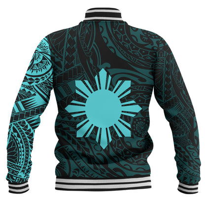 Philippines Filipinos Polynesian Tattoo Style Baseball Jacket