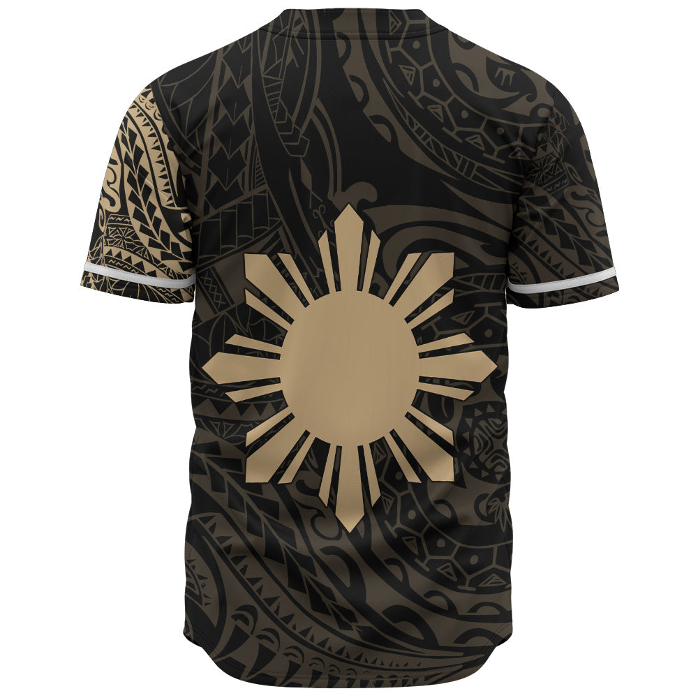 Philippines Filipinos Polynesian Tattoo Style Baseball Shirt