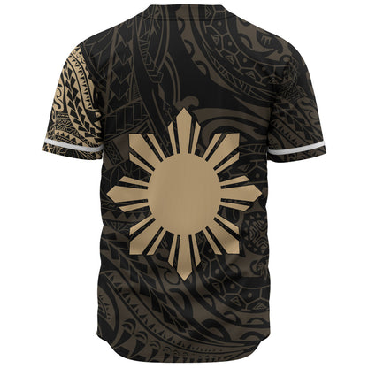Philippines Filipinos Polynesian Tattoo Style Baseball Shirt
