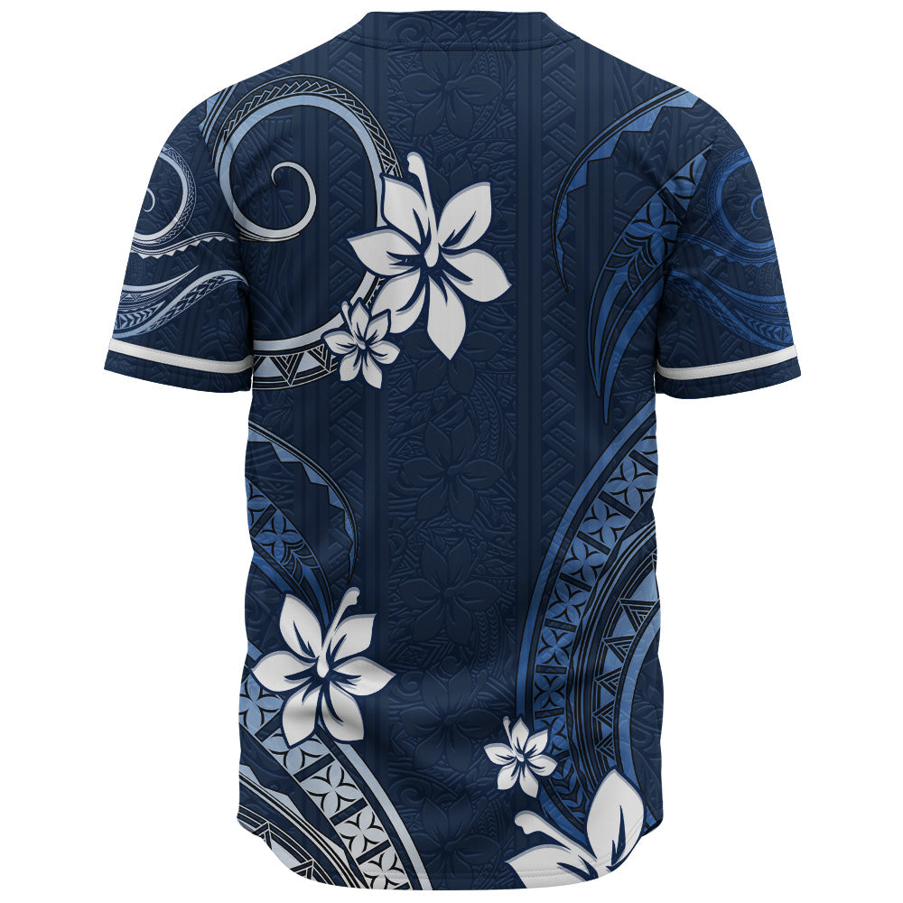 Hawaii Baseball Shirt Polynesian Pattern Plumeria