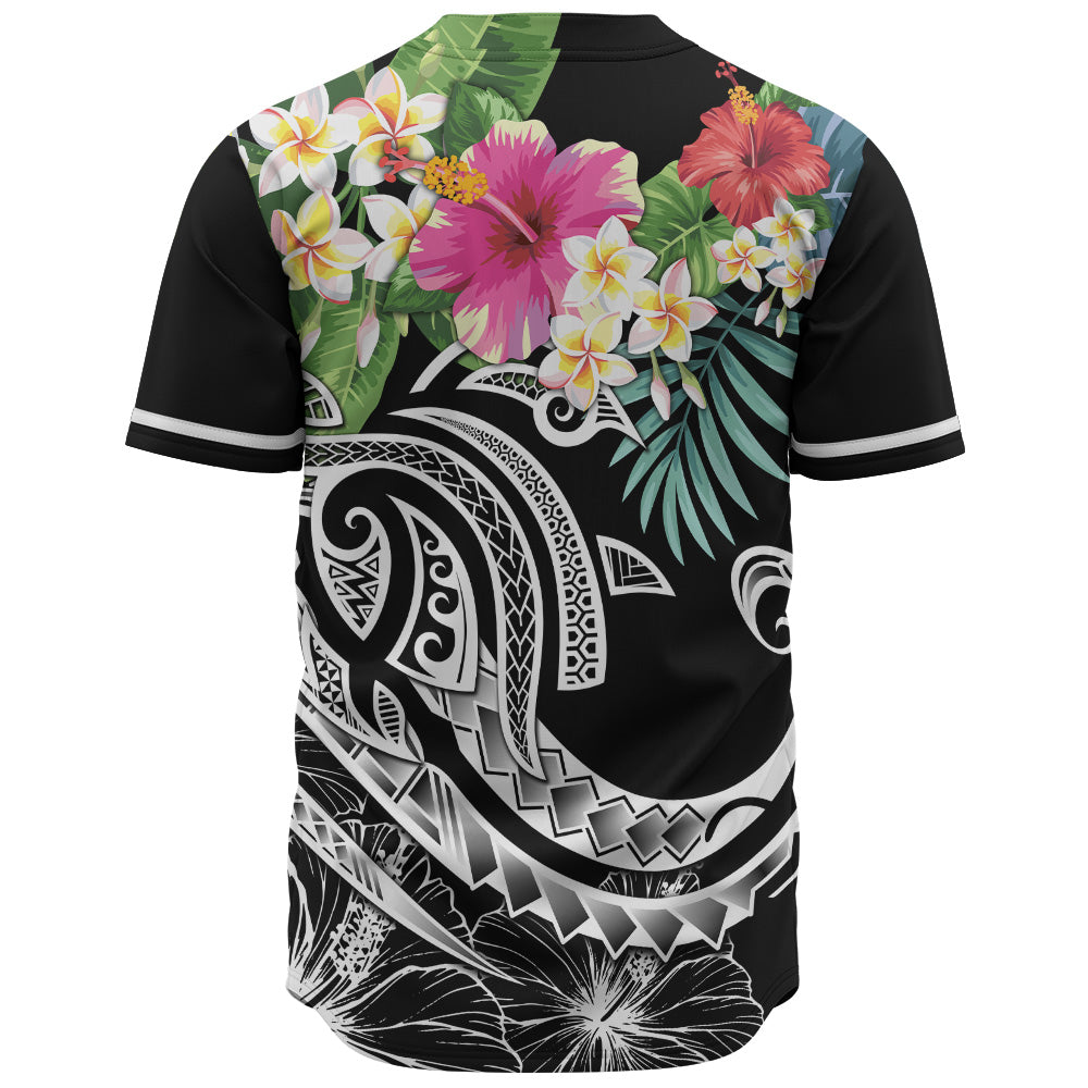 Polynesian Baseball Shirt Summer Plumeria