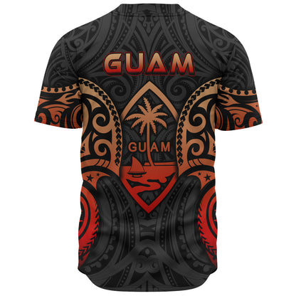 Guam Baseball Shirt Custom Personalised Spirit Red Version