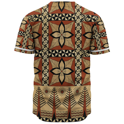 Tonga Baseball Shirt Tapa Motif