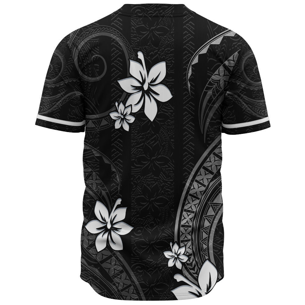 Hawaii Baseball Shirt Polynesian Pattern Plumeria