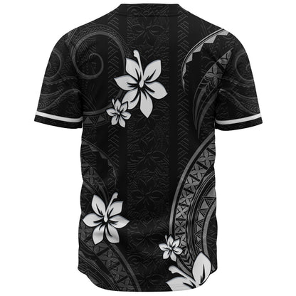 Hawaii Baseball Shirt Polynesian Pattern Plumeria